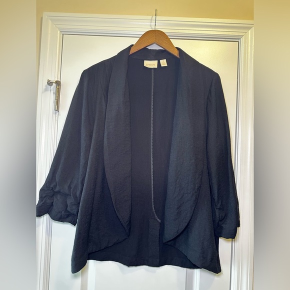 Chico's Jackets & Blazers - Chico Black Open-Front Sz 3 Blazer (16/18-XL) MSRP $169 Career wear Work Jacket